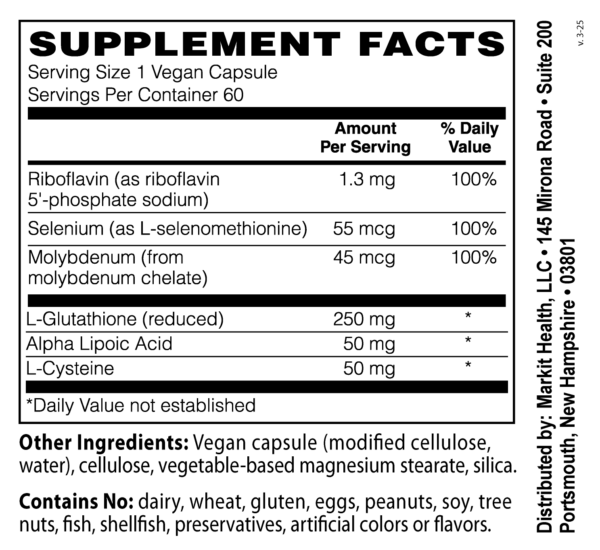 Gluthathione Supplement Facts